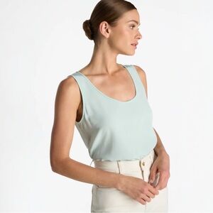 J.Crew Re-Imagined 100% Silk Tank Top Scoop Neck Sleeveless Mint Blue NWT